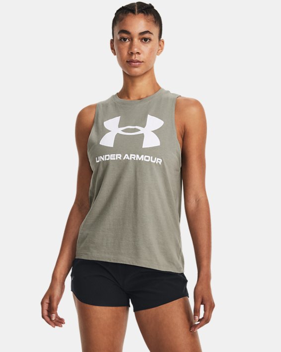 Women's UA Rival Tank in Green image number 0
